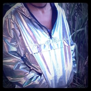 Holographic mens jacket